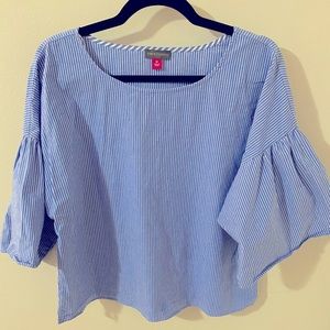Vince Camuto blue striped blouse